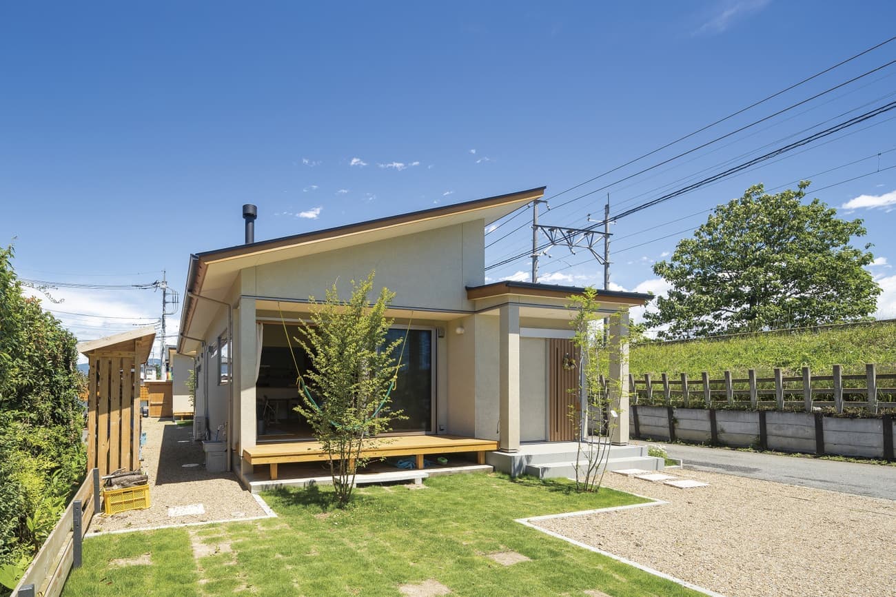 薪ストーブと中庭のある平屋の家 群馬 高崎 前橋の注文住宅 関工務所