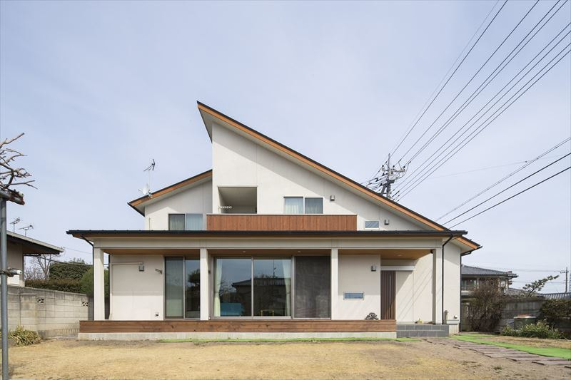 大開口のある二世帯住宅