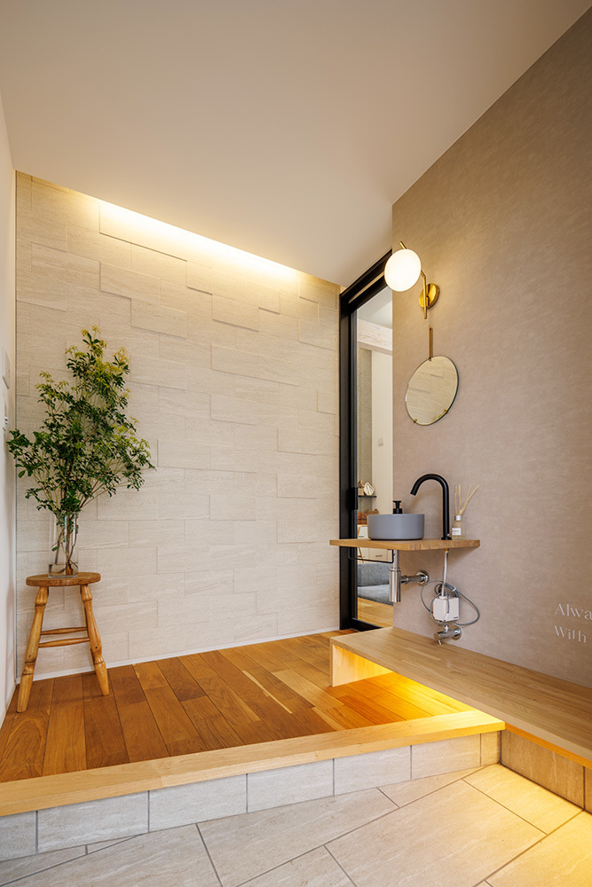 間接照明がより空間を引き立てる玄関