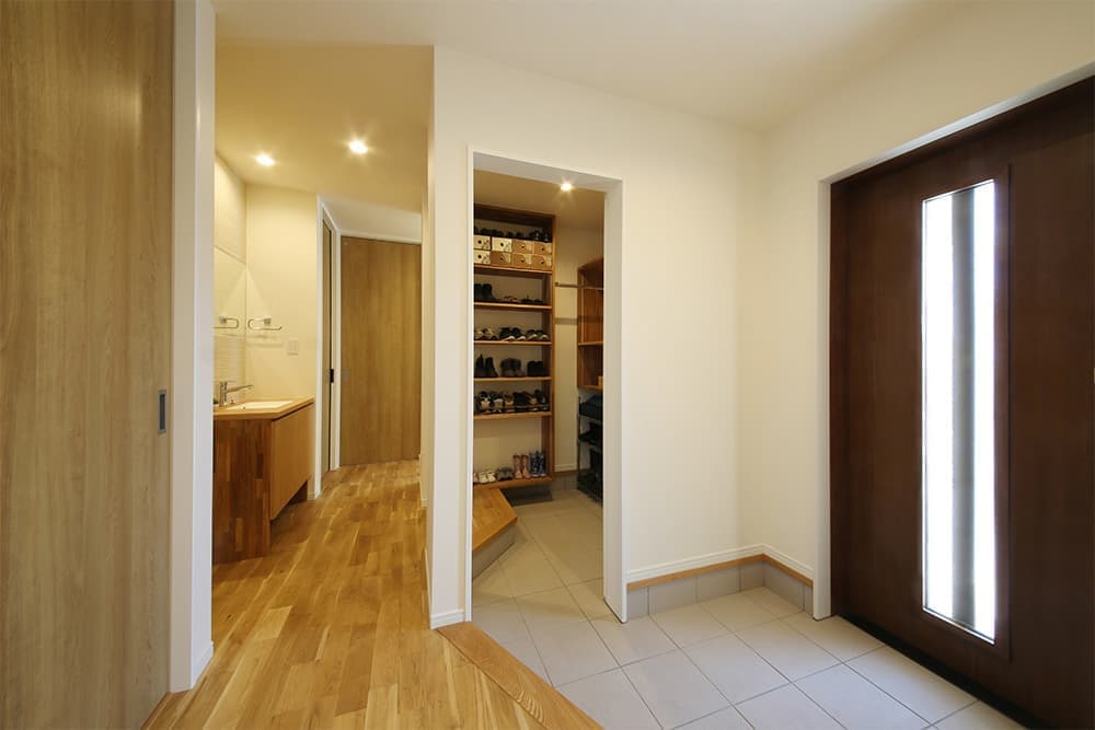 落ち着きのある平屋の家