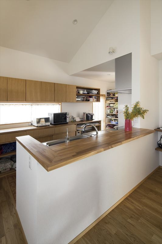 大開口のある二世帯住宅