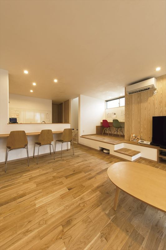 プライベートな中庭のある家