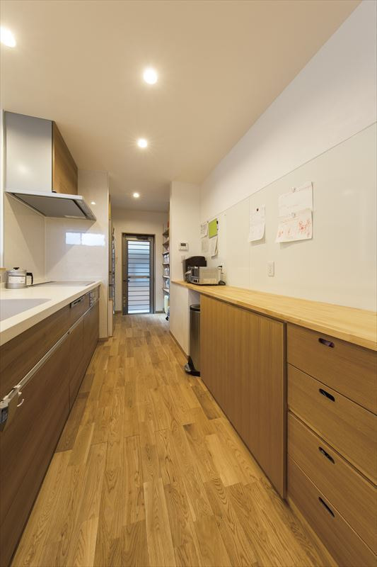 プライベートな中庭のある家